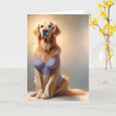 Anniversaire Golden Retriever Modèle de lingerie (Fleur jaune)