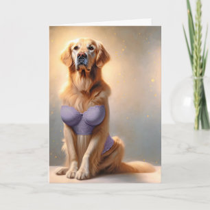 Anniversaire Golden Retriever Modèle de lingerie