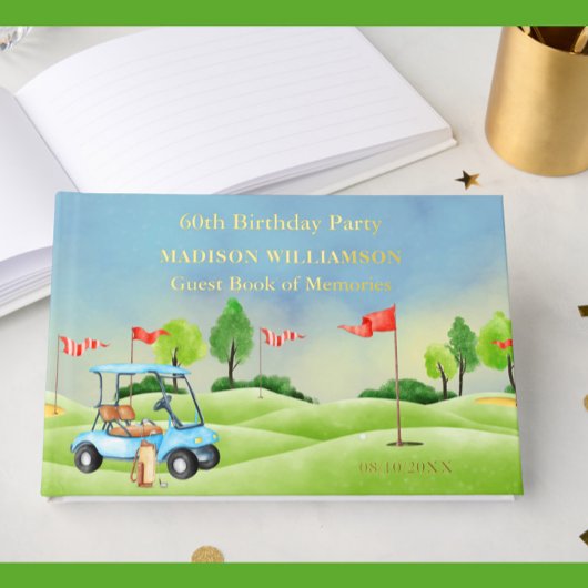 Anniversaire Golf Thème Real Gold Foil
