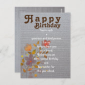 Anniversaire Grande carte (Devant / Derrière)