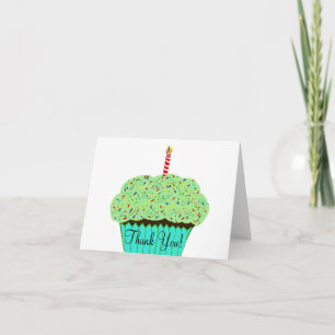 Anniversaire Green Frosting Merci de cupcake