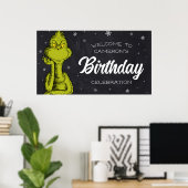 Anniversaire Grinch Tableau Noir (Bureau à domicile)