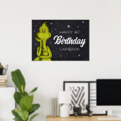 Anniversaire Grinch Tableau Noir (Bureau à domicile)
