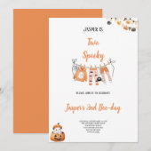 ANNIVERSAIRE HALLOWEENJOYABLE FÊTE VIBE INVITATION (Devant / Derrière)