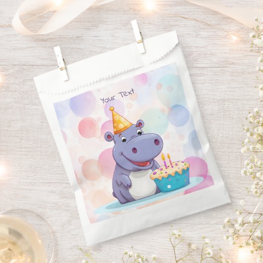 Anniversaire Hippo Favoriser les sacs (Coupé)