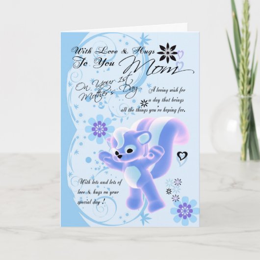 Anniversaire Hugs pour Maman, Maman Carte Annivers (Devant)