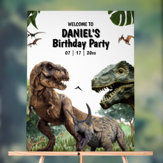 Anniversaire imprimable dinosaure, Anniversaire T