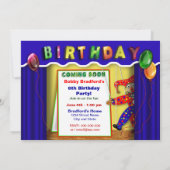ANNIVERSAIRE INVITATION À LA FÊTE -ÂGE 6 - ÉTAPE D (Dos)