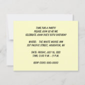 ANNIVERSAIRE INVITATION À LA FÊTE ~ BALLONS & WATC (Dos)