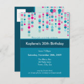 ANNIVERSAIRE INVITATION :: discotek 5 (Devant / Derrière)