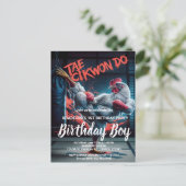 Anniversaire Invitation Dynamic Kick : L'artiste m (Debout devant)