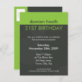 ANNIVERSAIRE INVITATION :: dynamique centré P10 (Devant / Derrière)