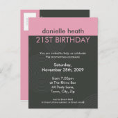 ANNIVERSAIRE INVITATION :: dynamique centré P2 (Devant / Derrière)