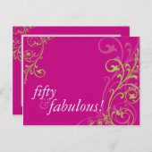 ANNIVERSAIRE INVITATION :: fabuleux 1 (Devant / Derrière)