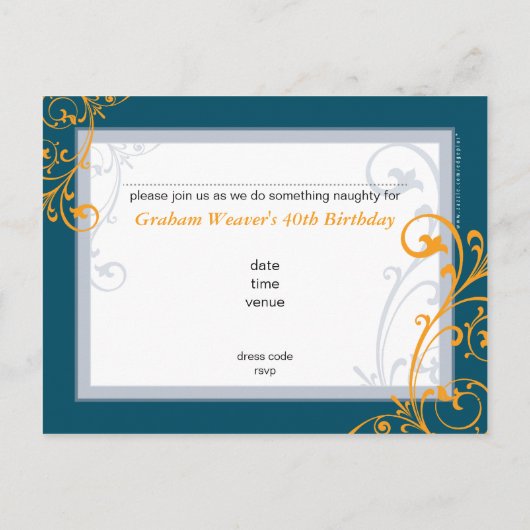 ANNIVERSAIRE INVITATION :: fabuleux 4 (Dos)