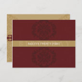 ANNIVERSAIRE INVITATION :: finesse 1 (Devant / Derrière)