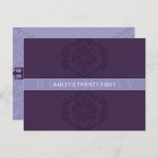 ANNIVERSAIRE INVITATION :: finesse 3 (Devant / Derrière)