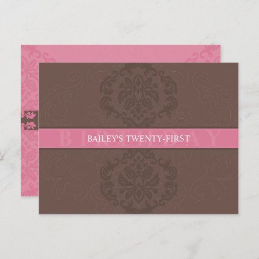 ANNIVERSAIRE INVITATION :: finesse 4 (Devant / Derrière)