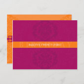 ANNIVERSAIRE INVITATION :: finesse 5 (Devant / Derrière)