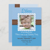 ANNIVERSAIRE INVITATION :: jolie 3 (Devant / Derrière)