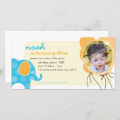 ANNIVERSAIRE INVITATION PHOTOCARD :: éléphant + ba