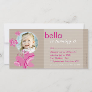 ANNIVERSAIRE INVITATION PHOTOCARD :: flutterbybutt