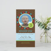 ANNIVERSAIRE INVITATION PHOTOCARD :: ladybird circ (Debout devant)