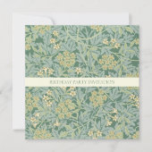 ANNIVERSAIRE INVITATION : WILLIAM MORRIS (Devant)