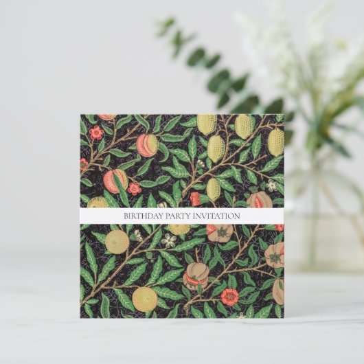 ANNIVERSAIRE INVITATION : WILLIAM MORRIS (Debout devant)