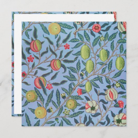 ANNIVERSAIRE INVITATION : WILLIAM MORRIS (Devant / Derrière)