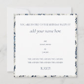 ANNIVERSAIRE INVITATION : WILLIAM MORRIS (Dos)