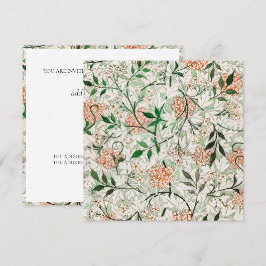 ANNIVERSAIRE INVITATION : WILLIAM MORRIS (Devant / Derrière)