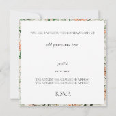 ANNIVERSAIRE INVITATION : WILLIAM MORRIS (Dos)