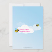 ANNIVERSAIRE INVITATIONS :: abeilles dans le ciel (Dos)