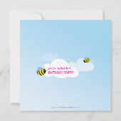 ANNIVERSAIRE INVITATIONS :: abeilles dans le ciel (Dos)