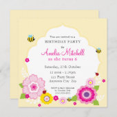 ANNIVERSAIRE INVITATIONS :: thème du jardin 1 (Devant / Derrière)