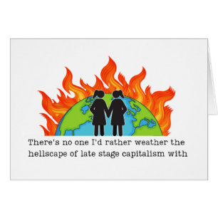 Anniversaire lesbienne drôle carte progressive