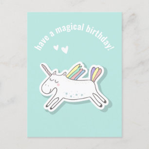 Anniversaire Magique - Carte Unicorn Enfants migno