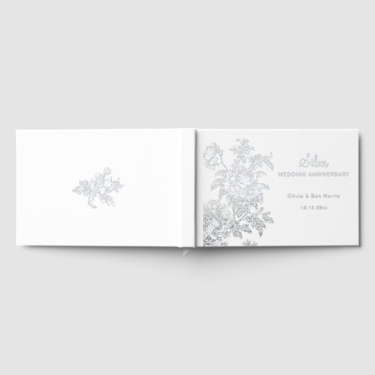 Anniversaire Mariage d'argent gravé floral (Complet)