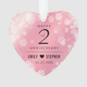 Anniversaire Mariage élégant du 2e Rose Quartz (devant)