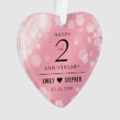 Anniversaire Mariage élégant du 2e Rose Quartz (devant)