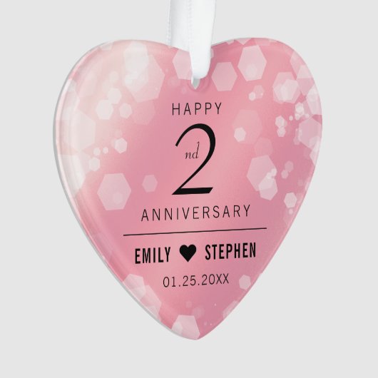 Anniversaire Mariage élégant du 2e Rose Quartz (devant)