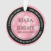 Anniversaire Mariage élégant du 2ème 5ème Rose Qua (devant)