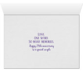 Anniversaire mariage Floral Love (Intérieur Horizontal (Bas))