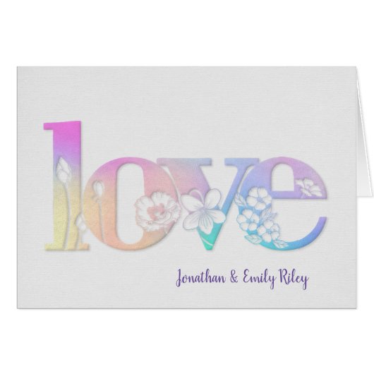 Anniversaire mariage Floral Love (Devant horizontal)