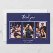 Anniversaire marine bleu blanc photo guy carte de  (Devant)