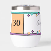 Anniversaire marquant 30 ans nom orange vert (Avant)