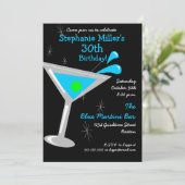 Anniversaire Martini Cocktail Invitation (Debout devant)