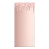 Anniversaire Menu rose or parties scintillant gout (Dos)