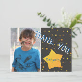 Anniversaire Merci Carte photo avec Stars Boy (Debout devant)